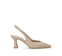 Lodi Zapatos de Salón para Mujer. Diseño Sencillo y Elegante. Piel Punta Afilada y Escote Cuadrado. Cierre con Hebilla Metálica. Serie GELINES-X. Color Nude