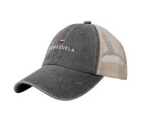 LODMLOER Gorra de Béisbol Unisex Bandera Venezolana Gorras de Hombre Hagamos Que Venezuela Vuelva A Ser Grande Gorra de Jeans Retro Gorra De Papá Tra Malla para Deportes, Golf, Tenis, Béisbol, Uso