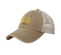 LODMLOER Gorra de Béisbol Unisex Emblema Militar Portugués Gorras de Hombre Emblema Nacional Gorra de Jeans Retro Gorra De Papá Tra Malla para Deportes, Golf, Tenis, Béisbol, Uso