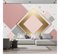 LODMLOER Papel Pintado Forma De Diamante Geométrica 400x280cm, Papel Tapiz TNT Sencillo Elegante, Decoración de Pared Moderna para Sala de Estar, Dormitorio, Baño y Cocina