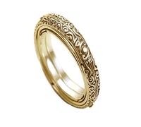 LODMLOER Retro Fashion Astronomy Ball Flip Anillo De Deformación Doce Zodiac Symbol Design Ring,Mujeres/Hombres Horóscopo Celestial Astrología Set Ladies Fashion Jewelry Regalo De Cumpleaños,Gold,8