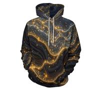 LODMLOER Sudadera con Capucha para Hombre Mármol Abstracto Sweat Hood de Manga Larga Impresión 3D Arte Fluido Abstracto Hoodie Ropa Deportiva Pullover con Bolsillo, Tallas Grandes