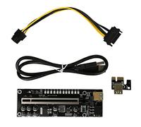 Lodokdre 1 unidad V011 Pci-E 1X Hasta 16X Usb3.0 60 cm 6 tarjeta vertical con 10 condensadores fijos para minería Gpu