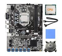 Lodokdre 12 tarjetas B75 BTC minería placa base + CPU aleatoria + ventilador de refrigeración + almohadilla térmica + cable 12USB3.0 (PCIE) GPU LGA1155 DDR3 SATA3.0