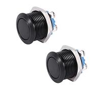 Lodokdre 2 interruptores de claxón, botón pulsador de bocina, para coche, 16 mm, 12 V