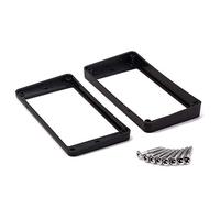 Lodokdre 2 piezas negro curvado humbucker pastillas de montaje anillos para guitarra eléctrica