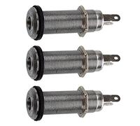 Lodokdre 3pcs 1/4 pulgadas cromo cilindro Buendig montaje hembra para guitarra eléctrica bajo