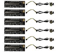 Lodokdre 6 unidades V011 PCI-E 1X a 16X USB 3.0 60 cm 6 tarjeta elevadora gráfica con 10 condensadores sólidos para minería GPU