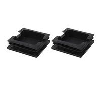Lodokdre 75 mm x 75 mm de plástico cuadrado tapas para tubo insertos, 2 unidades