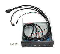 Lodokdre Adaptador de expansión USB 3.0 con panel de unidad óptica de 2 puertos USB 3.0 Hub + audio HD + botón de interruptor