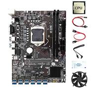 Lodokdre B250C 12 tarjetas BTC minería placa base CPU+ventilador++cable de conmutador+cable 12 USB 3.0 LGA1151 DDR4 SATA3.0 MSATA