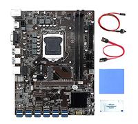 Lodokdre B250C - Kit de placa base de minería BTC de 12 tarjetas, grasa térmica, almohadilla térmica, cable , cable de interruptor 12 USB 3.0 LGA1151 DDR4 MSATA