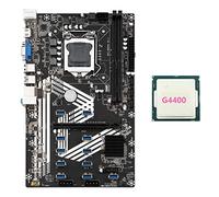 Lodokdre B250S BTC Mining Placa base + G4400 CPU LGA1151 11XUSB3.0+1XPCIE 16X ranura DDR4 3.0 USB3.0 para placa base ETH Miner