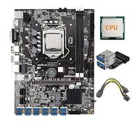 Lodokdre B75 12 GPU BTC Mining placa base + CPU+ cable + adaptador USB 3.0 12 x USB 3.0 a ranura PCIE LGA1155 DDR3 SATA3.0 ETH Miner