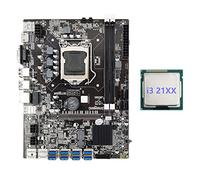 Lodokdre B75 BTC Mining Placa base + I3 21XX CPU LGA1155 8XPCIE a USB 3.0 Adaptador DDR3 MSATA B75 USB ETH Placa base