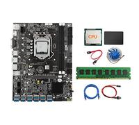 Lodokdre B75 USB-BTC minería placa base CPU+ventilador+120G SSD+4G DDR3 RAM+RJ45 Cable de red+ Cable + Switch Line LGA1155 DDR3 MSATA