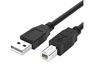 Lodokdre Cable de impresora A macho tipo cobre completo de velocidad puerto cuadrado cable de datos de impresora para impresora USB, muestreador de 3 metros