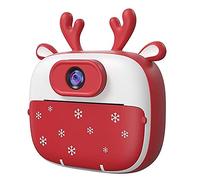 Lodokdre Cámara de impresión instantánea para niños, cámara digital 1080P con pantalla de 2 pulgadas, 3 rollos de impresión, B