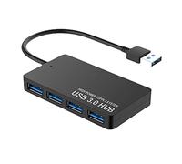 Lodokdre Concentrador USB, 4 puertos Ultra DüN USB 3.0 Hub Adaptador portátil de velocidad Extensión Multi USB Hub Splitter cable adaptador de cable adaptador