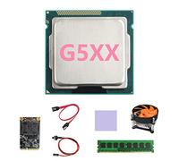 Lodokdre G5XX CPU+DDR3 4 GB 1600 MHz RAM+128 G SSD+ventilador+cable +cable conmutador + almohadilla térmica LGA1155 para placa base de minería B75