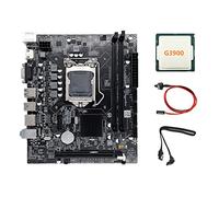 Lodokdre H110 - Placa base para ordenador LGA1151 compatible con Celeron G3900 G3930 CPU soporta DDR4 RAM+G3900 CPU+cable de interruptor + cable