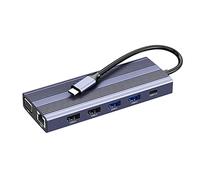 Lodokdre Hub USB C, adaptador 12 en 1 con Ethernet, 4K USB C a -compatible, VGA, 2 USB 3.0 2 USB 2.0, lector de tarjetas TF, micrófono