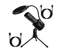 Lodokdre Micrófono USB, micrófono de PC con trípode y filtro de micrófono, micrófono condensador para juegos, grabación, etc