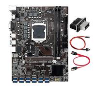 Lodokdre Nueva versión de 12 tarjetas B250C BTC minería placa base + adaptador USB 3.0 + línea + línea de interruptor 12 USB 3.0 (PCIE) LGA1151 DDR4 MSATA