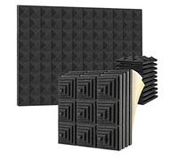 Lodokdre Paquete de 12 paneles de espuma acústica, espuma autoadhesiva a de sonido de 2 pulgadas x 12 pulgadas, espuma absorbente de ruido para estudio y hogar