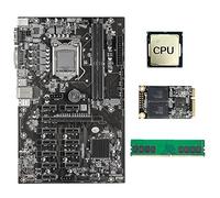 Lodokdre Placa base B250 12 PCIE minería con CPU aleatoria + SSD MSATA de 120 G + DDR4 8G RAM LGA1151 DDR4 SODIMM SATA3 USB 3.0 VGA para BTC