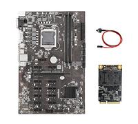 Lodokdre Placa base B250B ETH Mining + 128G MSATA SSD + cable de interruptor LGA1151 DDR4 12X ranura para tarjeta gráfica SATA3.0 USB3.0 para BTC Miner