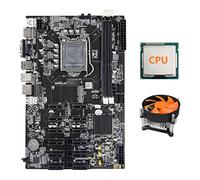 Lodokdre Placa base B75 12 PCIE ETH minería + CPU aleatoria + ventilador de refrigeración de CPU LGA1155 MSATA DDR3 B75 BTC Miner placa base