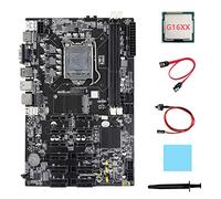 Lodokdre Placa base B75 12 PCIE ETH Mining + CPU G16XX + cable , cable de interruptor, almohadilla térmica, placa base BTC Miner
