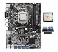 Lodokdre Placa base B75 8 GPU Mining + CPU aleatoria + adaptador USB 3.0 de 19 8 ranuras USB 3.0 (PCIE) LGA1155 DDR3 RAM SATA3.0 para BTC/ETH