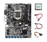 Lodokdre Placa base B75 ETH Miner 12 PCIE a USB 3.0+G540 CPU+4PIN IDE a Cable+ Cable+Switch Cable LGA1155