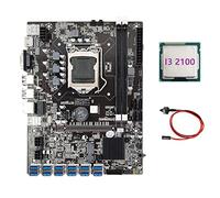 Lodokdre Placa base B75 ETH Mining 12 PCIE a USB Adaptador+I3 2100 CPU+Switch Cable LGA1155 MSATA DDR3 B75 USB Miner Placa base