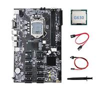Lodokdre Placa base B75 ETH Mining 12 PCIE+G630 CPU+cable +cable de interruptor+grasa térmica LGA1155 B75 BTC Miner placa base