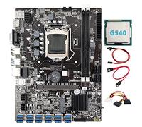 Lodokdre Placa base B75 ETH Mining 12XPCIE a USB adaptador + CPU G540 + cable de 4 a SATA compatible con placa base DDR3 B75 USB BTC Miner