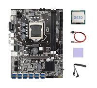 Lodokdre Placa base B75 ETH Mining 12XUSB+G630 CPU+ Cable+Switch Cable + Almohadilla térmica B75 USB BTC Mining Placa base