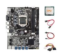 Lodokdre Placa base B75 ETH Mining 8XPCIE a USB+CPU+ a SATA cable+cable SATA+cable de conmutador LGA1155 B75 placa base