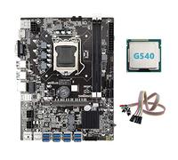 Lodokdre Placa base B75 ETH Mining 8XPCIE a USB+G540 CPU+cable de doble conmutador con luz LGA1155 DDR3 B75 USB Miner placa base