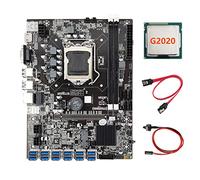 Lodokdre Placa base B75 USB ETH Mining + CPU G2020 + cable + cable de interruptor 12XPCIE a USB 3.0 DDR3 LGA1155 BTC Miner placa base