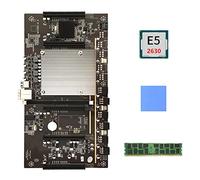 Lodokdre Placa base X79 H61 BTC Mining LGA 2011 DDR3+E5 2630 CPU+RECC 4G DDR3 RAM+almohadilla térmica compatible con tarjeta gráfica 3060 3080