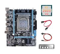 Lodokdre Placa base X79 V389+E5 2603 V2 CPU+cable SATA, cable de interruptor, tarjeta de red Gigabit NVME LGA2011 para