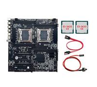 Lodokdre Placa base X99 de doble enchufe, 2 CPU, 2 CPU, 2620V3, cable de interruptor, cable LGA2011-3, doble CPU DDR4, ECC, ranura RAM 8 x SATA2.0 E-ATX