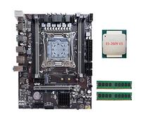 Lodokdre Placa base X99 LGA2011-3 para ordenador con memoria RAM DDR4 de doble canal con CPU E5 2609 V3 + 2 x DDR4 de 4 GB de RAM 2133 MHz