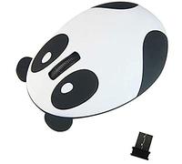 Lodokdre Ratón óptico silencioso de 2,4 GHz, ratón de carga inalámbrica, ratón de panda, accesorios de computadora para el hogar, color blanco