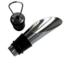 Lodokdre Tapón de vino de acero inoxidable para verter vino de metal para el hogar, juego de vino, tapón de champán