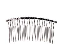 Lodoot 20 pinzas para el pelo de novia de metal, peine lateral, accesorios para el cabello, peine de velo, herramienta de peinado para mujer, peine de novia, 20 dientes, color negro