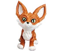 Lodoot 3 dimensiones de zorros impresos flexibles articulados zorros fidgets juguete de escritorio para mascotas, figuras realistas de zorros sin pelo